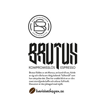 Baristashopen - Espresso Brutus 70/30 - Mörkrostade kaffebönor - 1000g