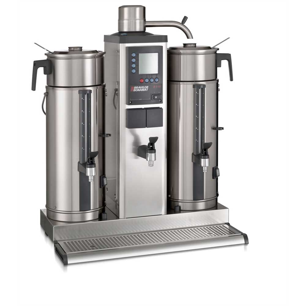 Bonamat - B5 HW Bordsmodell - Urnbryggare - Brygger stora mängder kaffe i två behållare à 5 liter - Inklusive hetvattenkran - 2