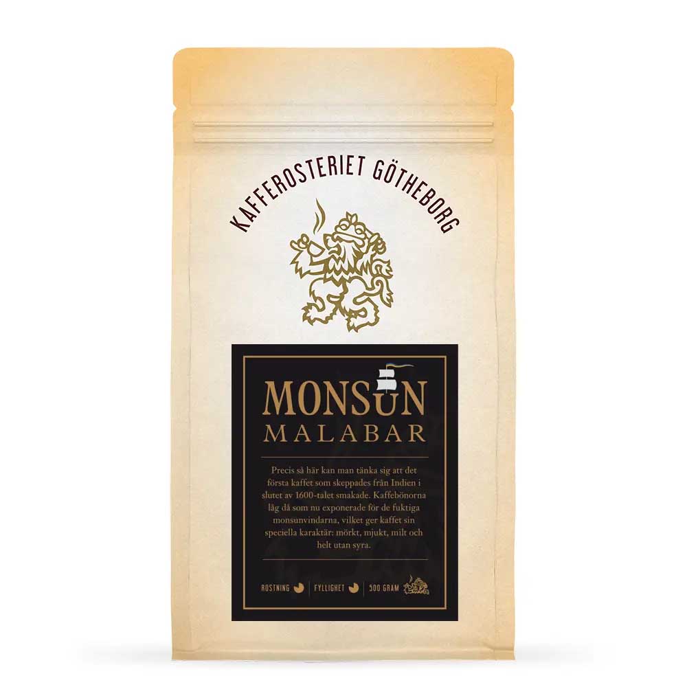 Götheborg - 1685 - Monsun Malabar - Mellanrostade kaffebönor - 500g - 2
