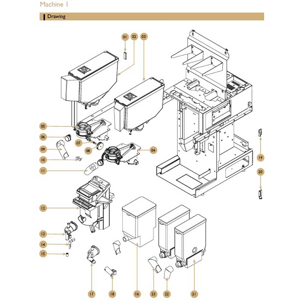 Reservdelar - CQube SF03 och SF12 - Maskin 1