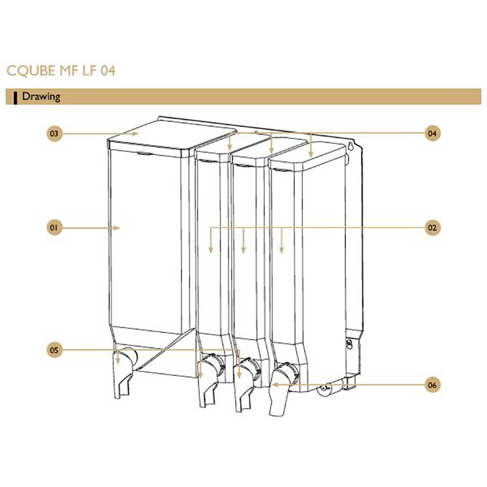 Reservdelar -  CQube MF04 W, MF04 CO2, LF04, LF04 W, LF04 CO2 - Canister 04