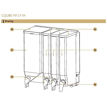 Reservdelar -  CQube MF04 W, MF04 CO2, LF04, LF04 W, LF04 CO2 - Canister 04