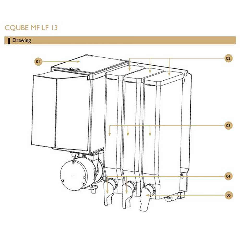 Reservdelar -  CQube MF13 W, MF13 CO2, LF04, LF13 W, LF13 CO2 - Canisters