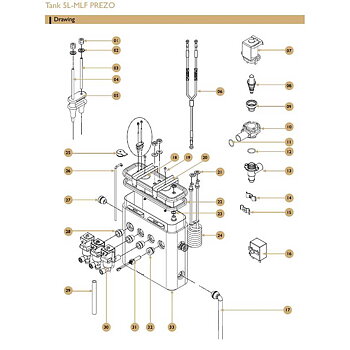 Reservdelar - CQube MF04 W, MF13 W, MF04 CO2, MF13 CO2, LF04, LF13, LF04 W, LF13 W, LF04 CO2, LF13 CO2 - Tank, 5 liter