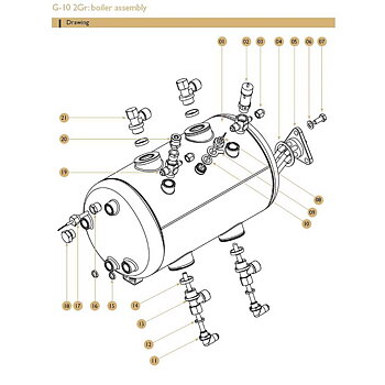 Reservdelar - Expobar - G10 2GR - G10 Mini 2GR - Boiler assembly