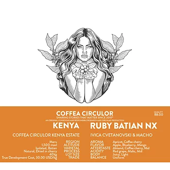 Coffea Circulor - Ruby  Batian NX - Kenya - Ljusrostade hela kaffebönor - 250g