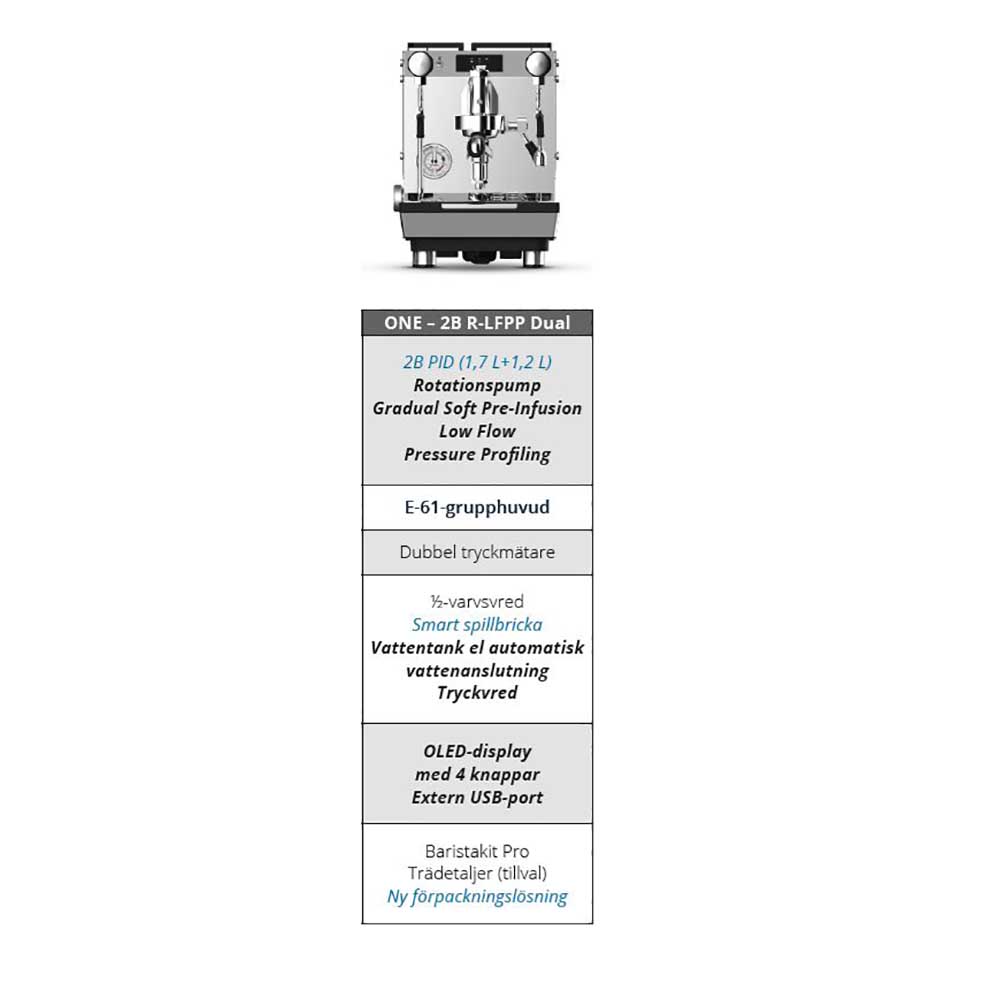 Crem - ONE - 2B R-LFPP Dual - Rotationspump - Espressomaskin - 4
