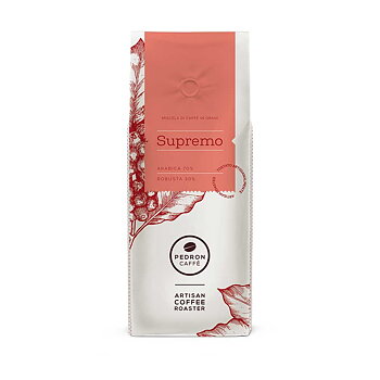 Pedron Caffé - Supremo - 70% Arabica & 30% Robusta - Mörkrostade hela espressobönor - 1000g