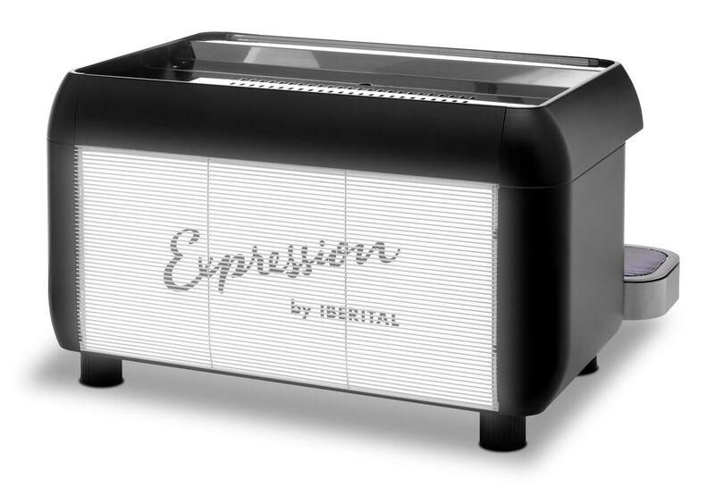 Iberital - Expression PRO - 2 Grupper - Svart - Minimalistisk, elegant och högpresterande espressomaskin - Med två kokare - 2