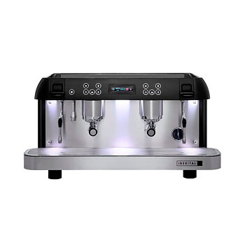 Iberital - Expression PRO - 2 Grupper - Svart - Minimalistisk, elegant och högpresterande espressomaskin - Med två kokare
