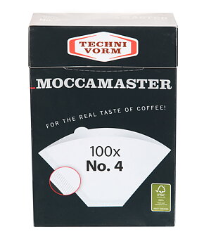 Moccamaster Pappersfilter för 1x4 kaffebryggare - 100st