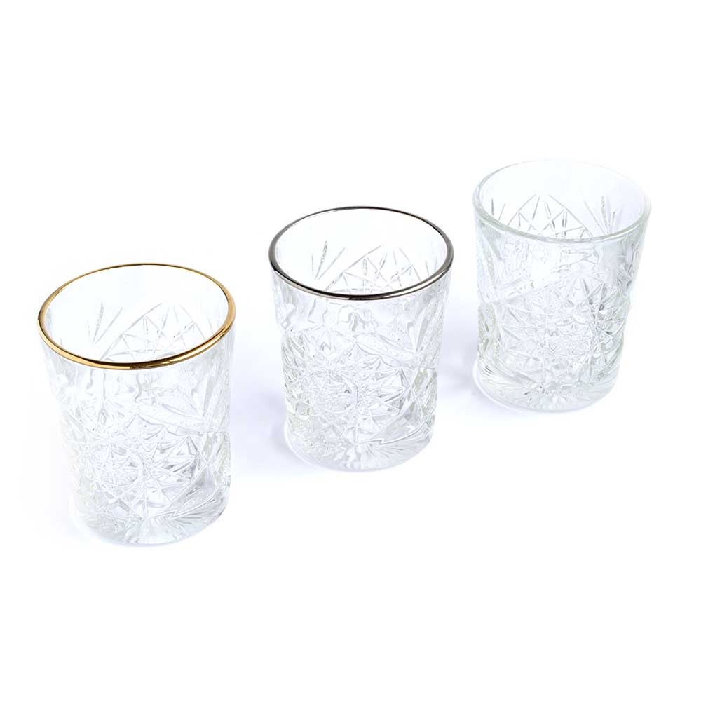 Aunt Hobbit Hobstar - 35,5cl - Klassiskt Hobstarglas med guldkant - Latteglas, Whiskeyglas, drinkglas, libbey - 6-pack - 2