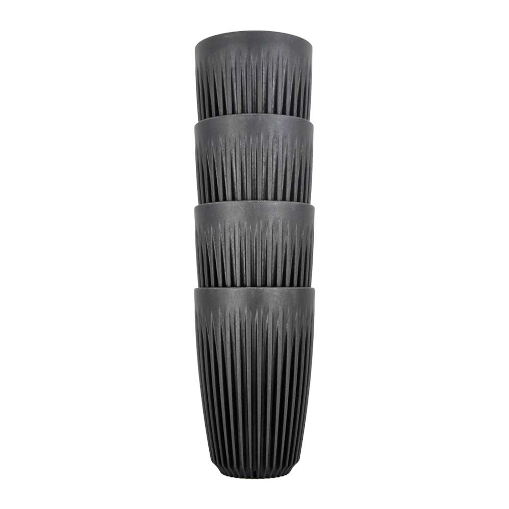 HuskeeCups - Take Away mugg - Tillverkad av restprodukter från kaffebönan - Kolfärgad - 4-pack - 2