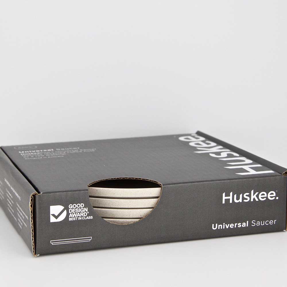 HuskeeCups - Fat 4-pack - Tillverkad av restprodukter från kaffebönan - Naturfärgad - 4