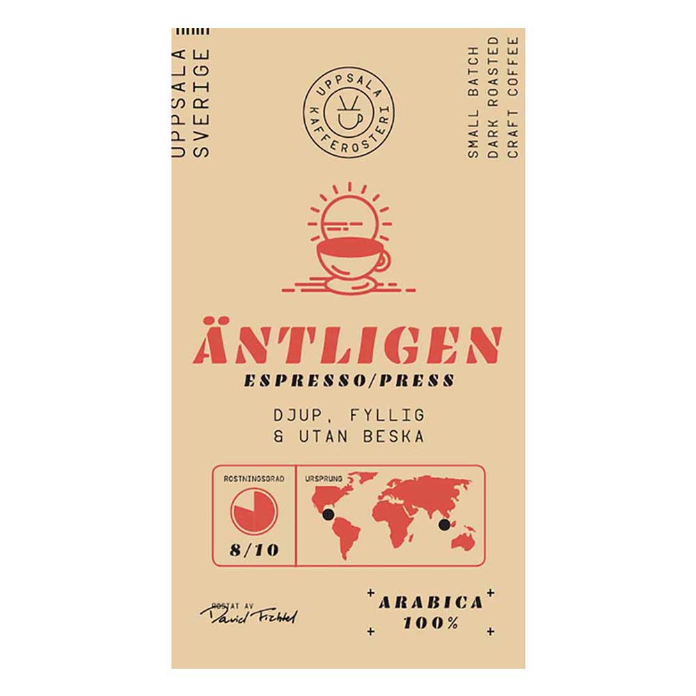 Uppsala Kafferosteri - Äntligen - Mörkrostade kaffebönor - 250g - 2