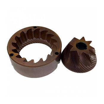 Compak - 68 mm koniska malskivor - Red speed burr set