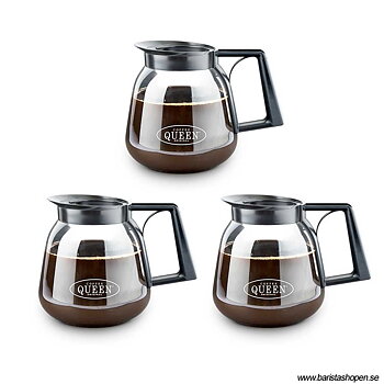 Coffee Queen - Glaskanna - 3-pack - Passar till Coffee Queens kaffebryggare - 1,8 liter