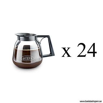 Coffee Queen - Glaskanna - 24-pack - Passar till Coffee Queens kaffebryggare - 1,8 liter