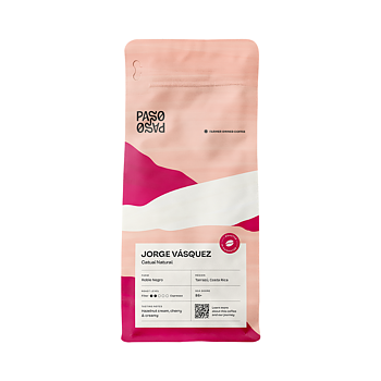 Paso Paso - Jorge Vásquez - Catuai Natural - Costa Rica - Ljusrostade hela kaffebönor - 250g