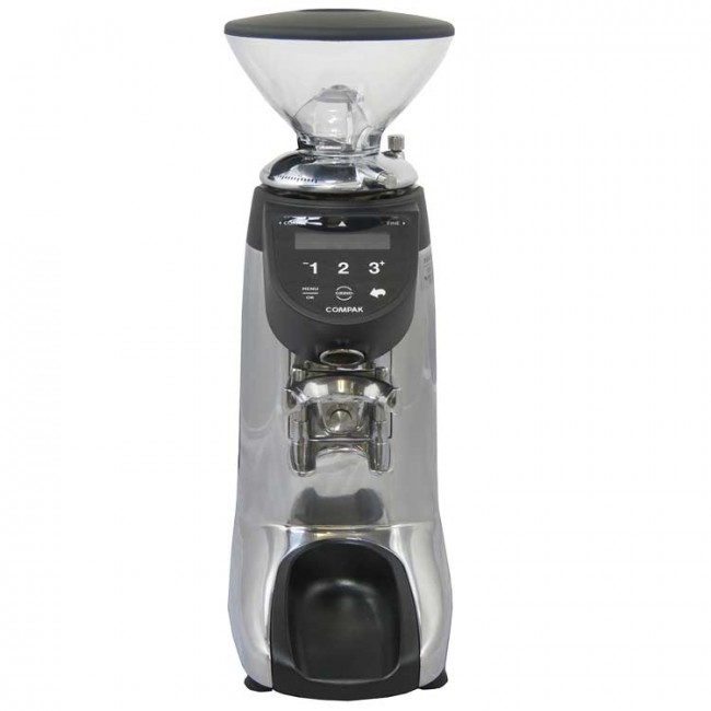 Compak - E5 Essential On Demand - Polished Aluminum - Mycket snabb och snygg on demand-kvarn för café och restaurang - 2