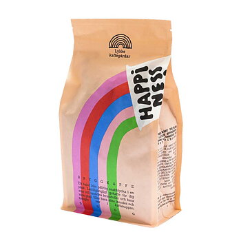 Lykke kaffegårdar - Happiness - Mellanrostade hela kaffebönor - 10x500g