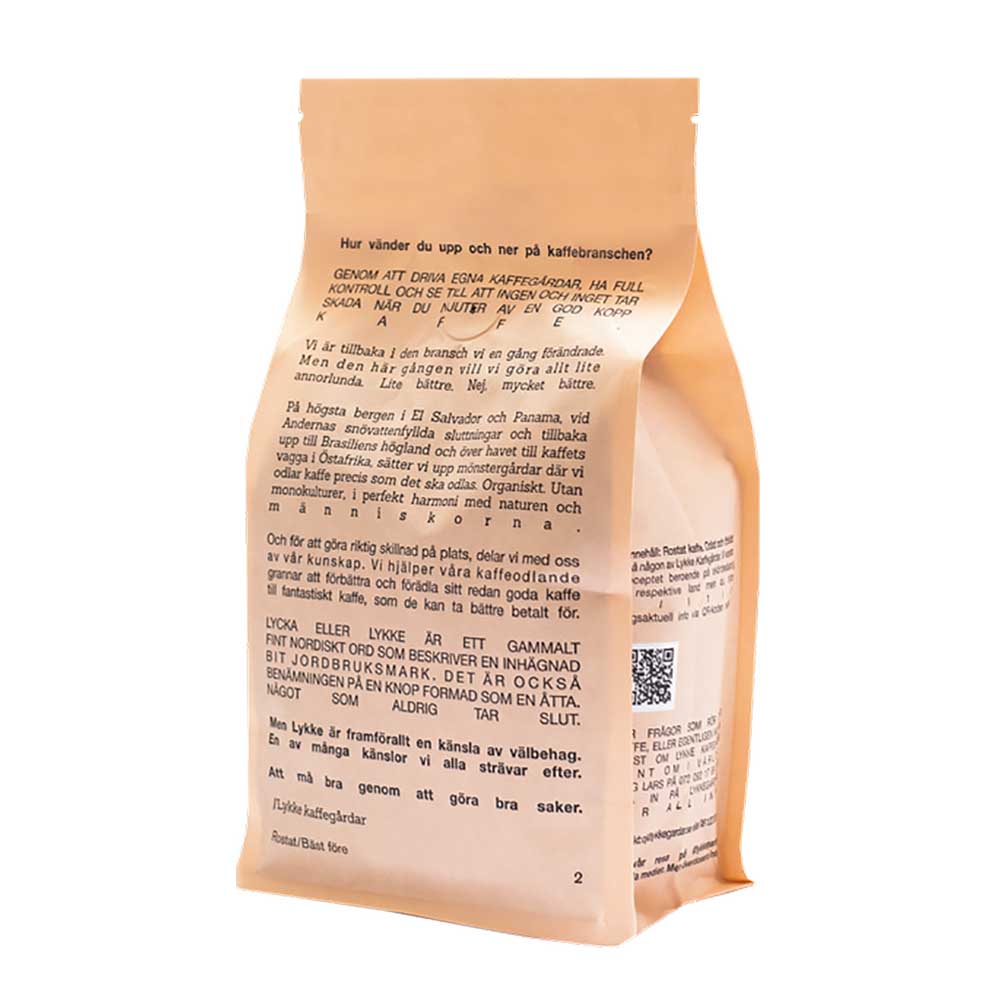 Lykke kaffegårdar - Happiness - Mellanrostade hela kaffebönor - 10x500g - 2