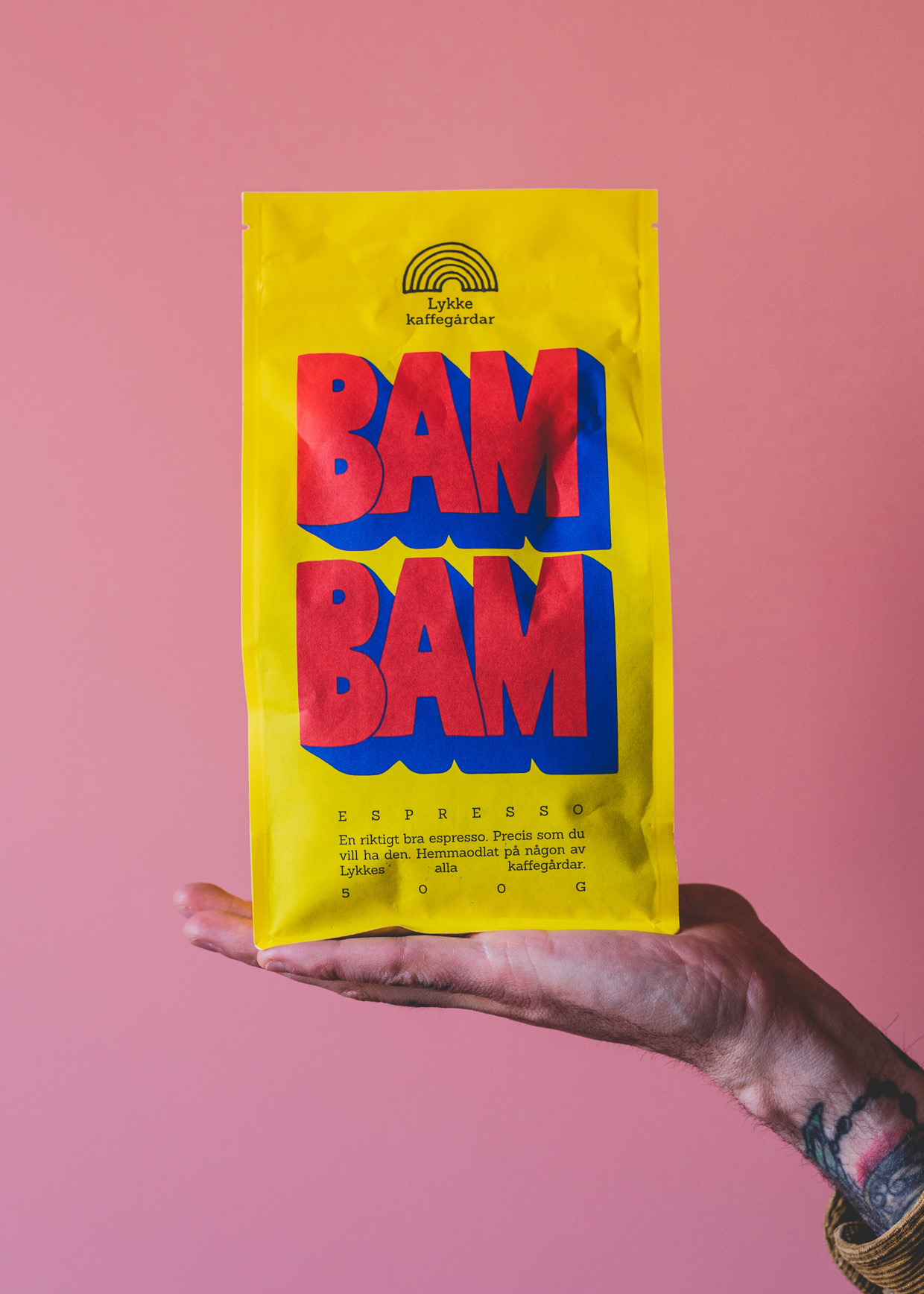 Lykke kaffegårdar - BAM BAM - Mörkrostade hela espressobönor - 10x500g - 3