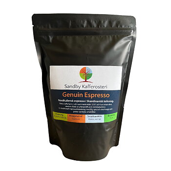 Sandby Kafferosteri – Genuin Espresso - Mörkrostade kaffebönor - 500g