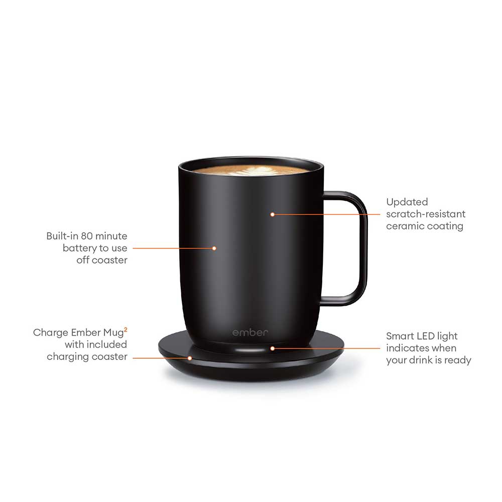 Ember - Electric coffee mug black V2 - Mugg med temperaturbas - 414ml - 2