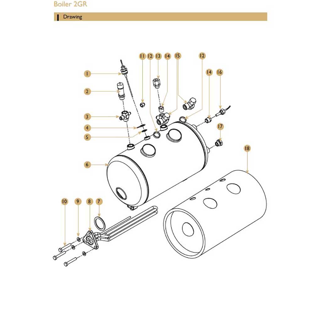 Reservdelar - Expobar Carat Eco 2gr - Boiler