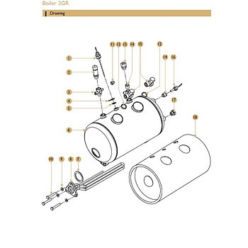 Reservdelar - Expobar Carat Eco 2gr - Boiler