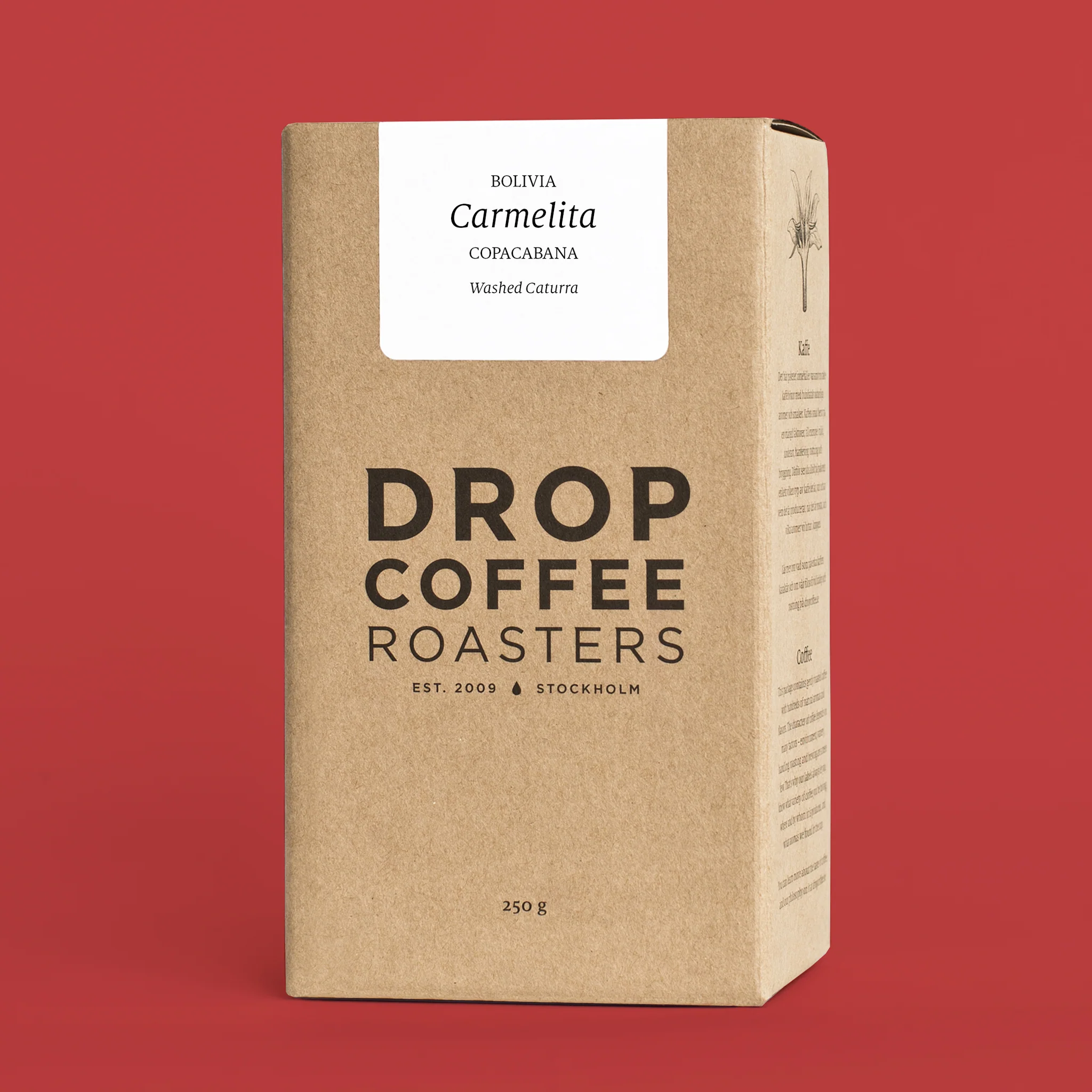 Drop Coffee - Carmelita - Washed Caturra - Bolivia - Ljus/mellanrostade hela kaffebönor - 250g