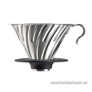 Hario - V60 02 - Vintage Metal Coffee Dripper Silver VDM-02HSV - 2kopp