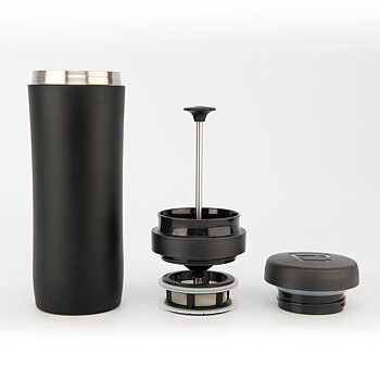 Espro - Travel Tea Press -  Matte Black - Presskanna som gör te i spillfri termosmugg