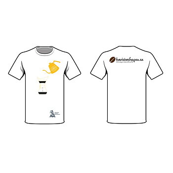 Svenska Kaffemästerskapen 2018 - Vit T-shirt med tryck - Mycket hög kvalitet