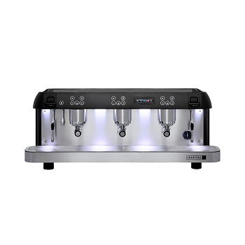 Iberital - Expression PRO - 3 Grupper - Svart - Minimalistisk, elegant och högpresterande espressomaskin - Med två kokare