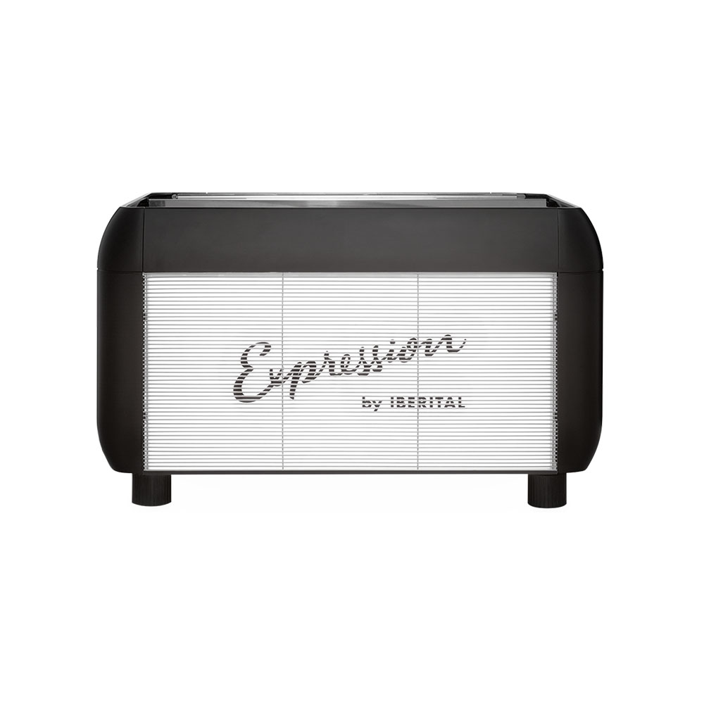 Iberital - Expression PRO - 3 Grupper - Svart - Minimalistisk, elegant och högpresterande espressomaskin - Med två kokare - 2