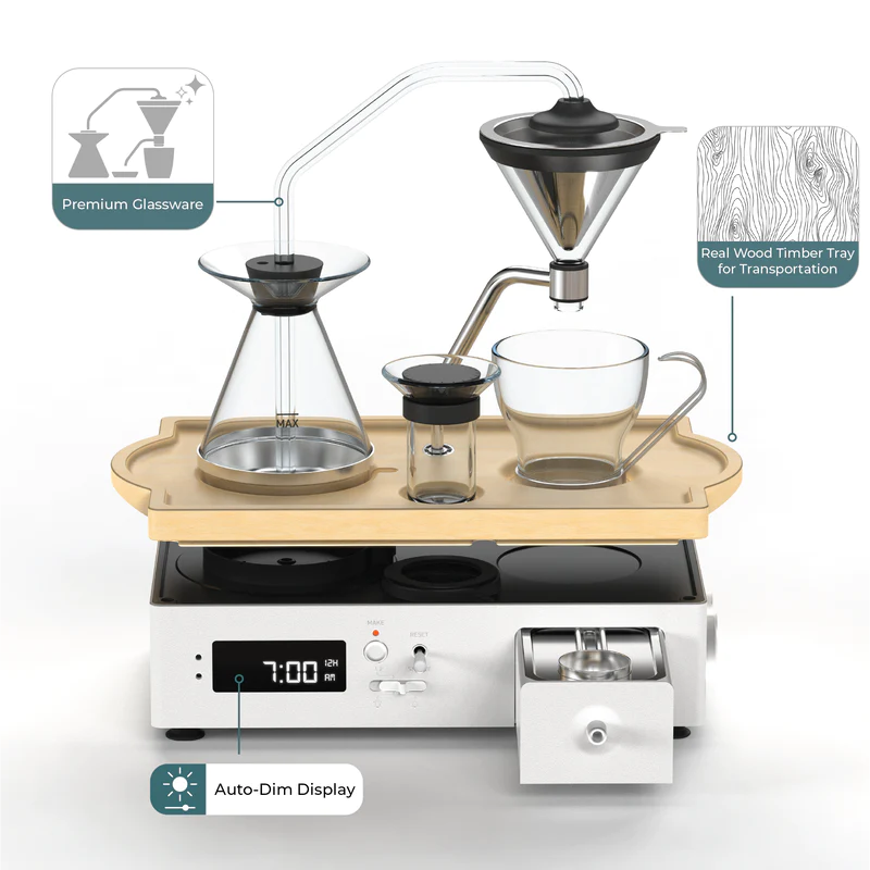 Joy Resolve Barisieur Coffee & Tea Alarm Clock Vit