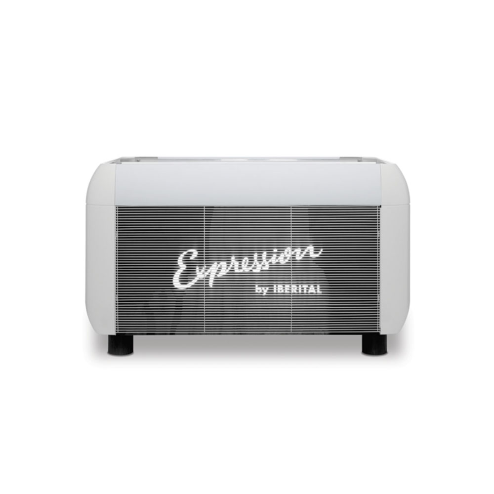 Iberital - Expression PRO - 2 Grupper - Vit - Minimalistisk, elegant och högpresterande espressomaskin - Med två kokare - 3