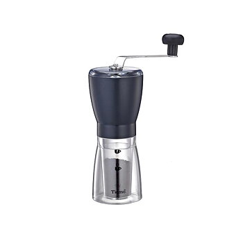 Tiamo - Coffee Grinder Slim Black - HG6139BK - 25g - manuell kompakt kaffekvarn med keramiskt malverk 