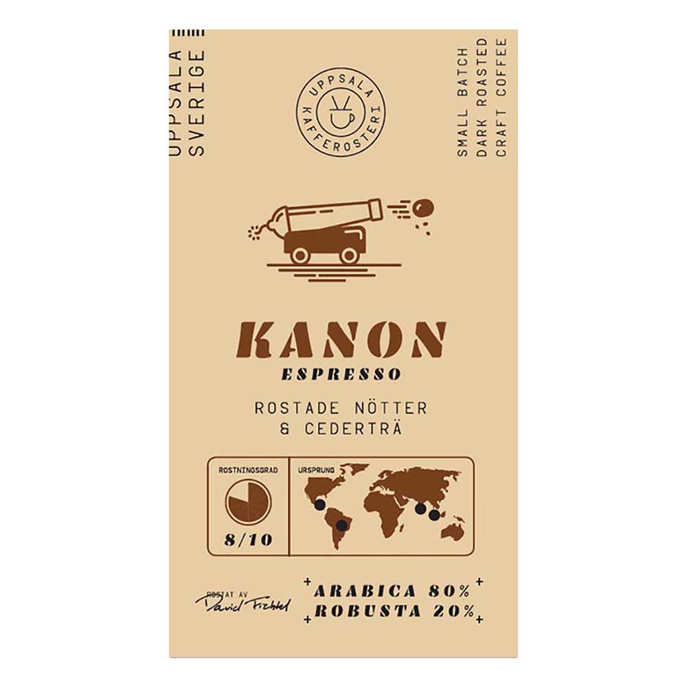 Uppsala Kafferosteri - Kanon - Mörkrostade kaffebönor - 250g - 2