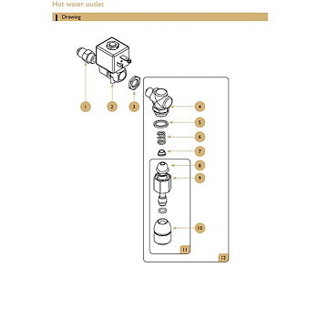Reservdelar - Expobar Carat Eco - Hot water outlet