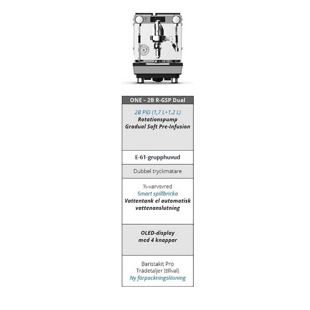 Crem - ONE - 2B R-GSP Dual - Rotationspump - Espressomaskin - 4