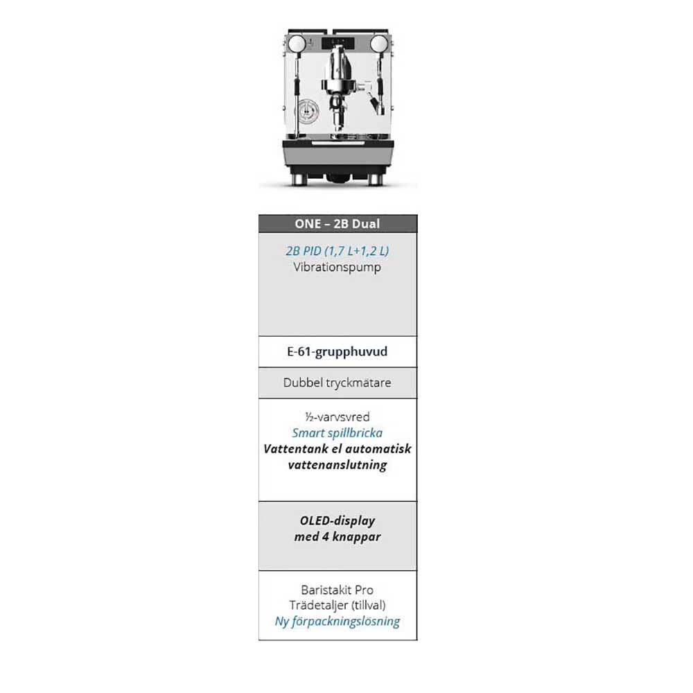 Crem - ONE - 2B  Dual - Vibrationspump - Espressomaskin - 4