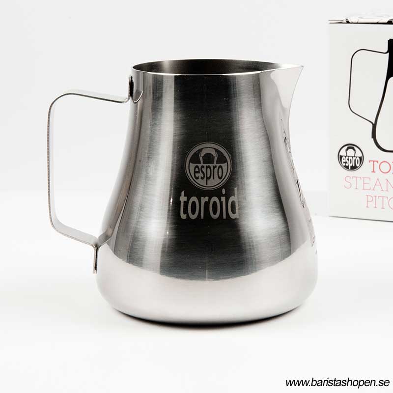 Espro - Toroid Version 2 - Mjölkskumningskanna i rostfritt stål för perfekt mikroskum till latte art - 600ml - 2