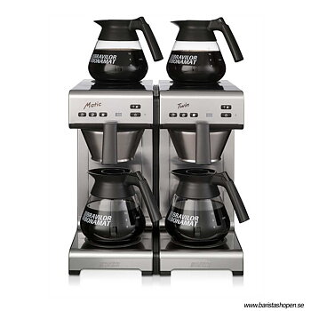 Bonamat - Matic Twin 230V - Modell 2017 -  2 snabba filterbryggare med vattenanslutning - Kaffebryggare