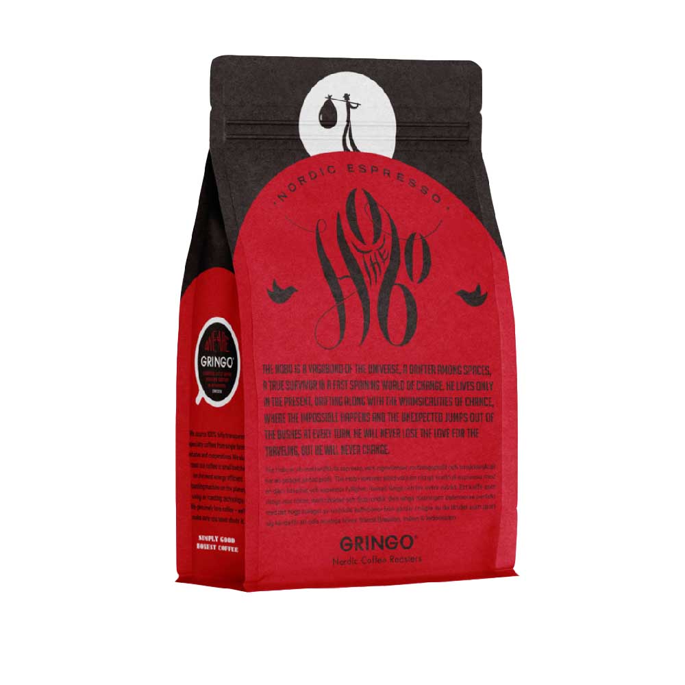 Gringo Nordic - The Hobo - STORPACK - Mörkrostade hela espressobönor - 12x500g - 2