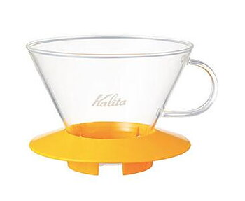 Kalita - Glass Dripper 185 - Mango Yellow - Filterhållare i glas
