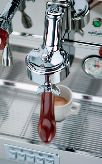 Elektra - BARLUME 2-group Ice White - Snygg och högpresterande espressomaskin med 50-talsdesign - För restaurang, bar, café etc - Med två grupper - 4