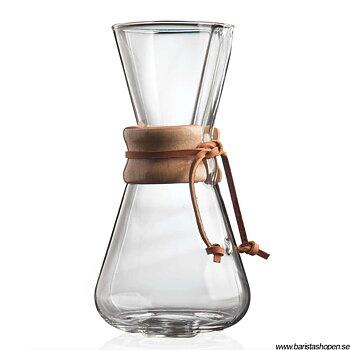 Chemex Classic - 3 koppars kaffebryggare med trähandtag